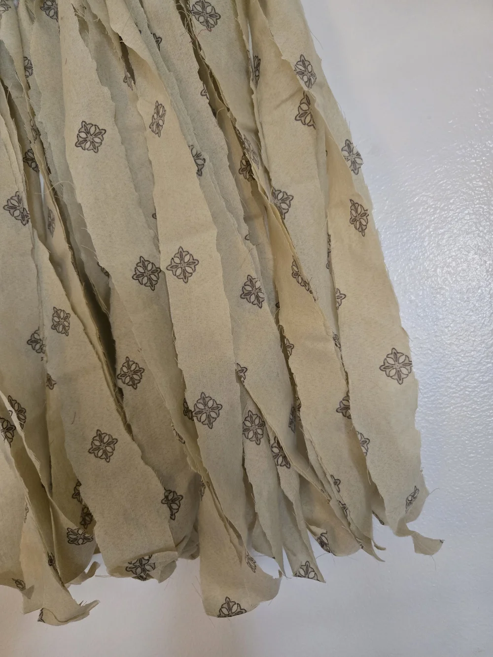 4/$15 Boho Beige Tassel Wall Hanging - Neutral Textile Decor